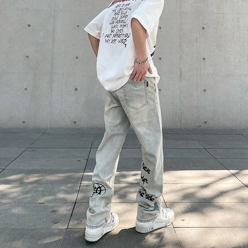 Męskie Jeansy Luźny Krój Oversize Sylwetka