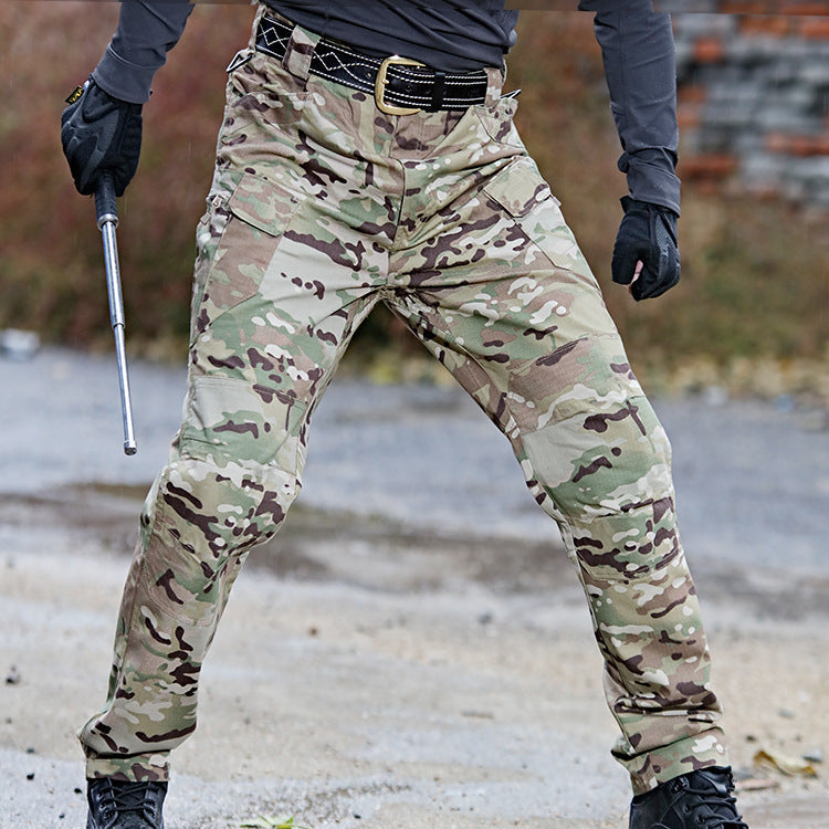 Meskie Spodnie Outdoorowe Z Wysokim Stanem, Proste, Lekkie
