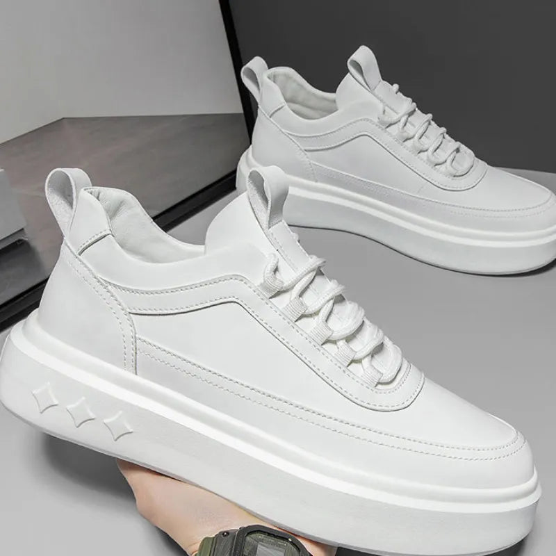 Męskie Sneakersy Podwyższająca Wkładka Gumowa Podeszwa