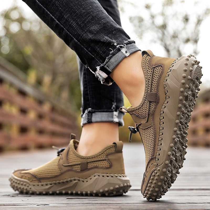 Męskie Sneakersy Trekkingowe z Podeszwą EVA i Wzmocnieniami Ochronnymi