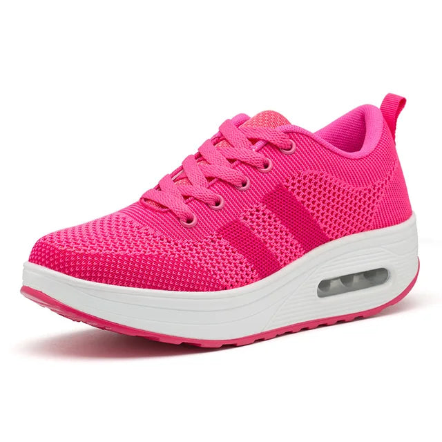 Damskie Sneakersy Z Żelową Wkładką Amortyzującą I Szeroką Podeszwą Wspierającą Stabilność