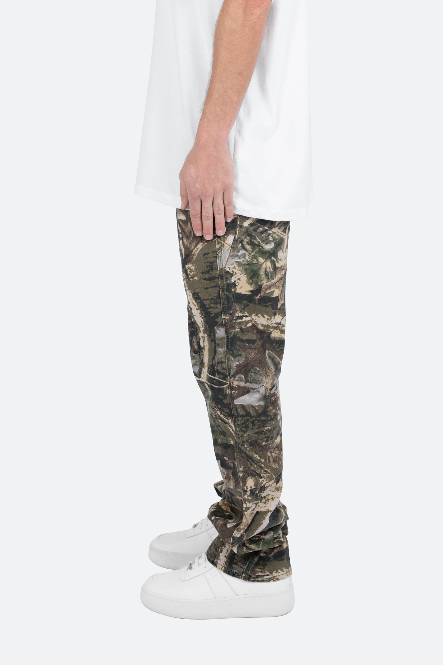 Meski Luzny Kroj Dzinsowy Hunter Camo W Stylu Vintage, Wydluzony Szew Wewnetrzny