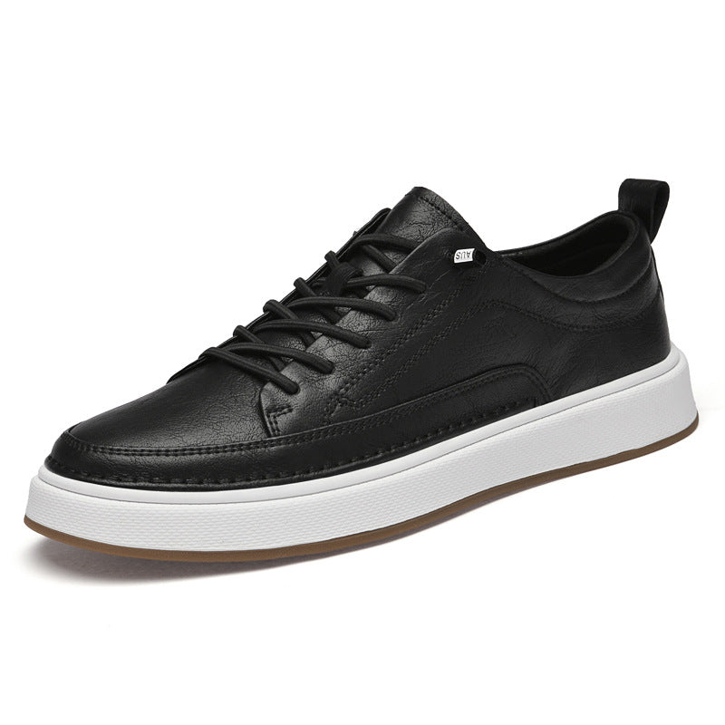 Męskie Slip-On Sneakers Z Elastycznym Zapięciem Szyte Podeszwa Okrągły Nosek
