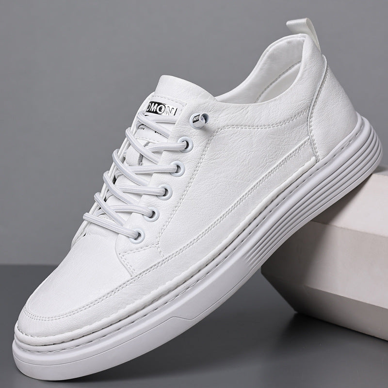 Męskie Wiosenne Sneakersy Niski Krój Oddychająca Cholewka Okrągły Nosek Antypoślizgowa Gumowa Podeszwa