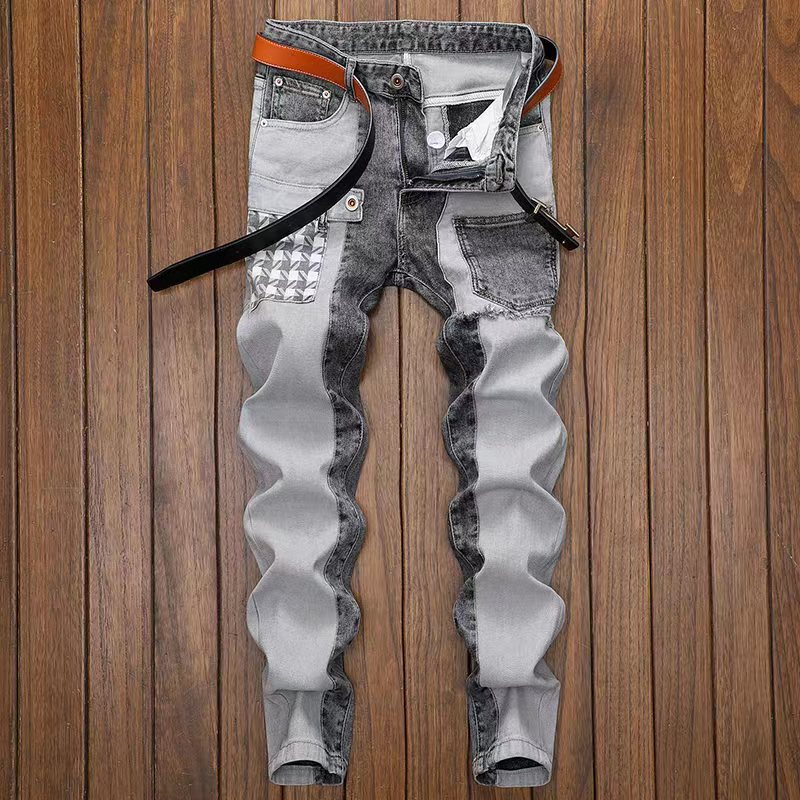 Meskie Wiosenne I Letnie Obcisle Skinnyjeans Do Kostek Z Elastycznym Stretchem