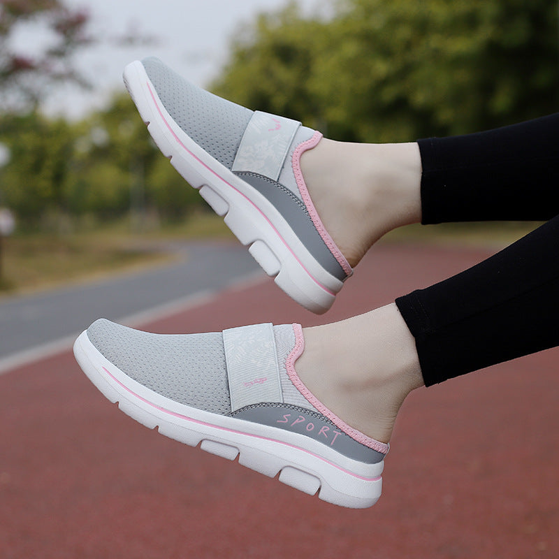 Damskie Oddychające Sneakersy Siatkowe Miękka Podeszwa MD Slip-On Niskie Lekkie