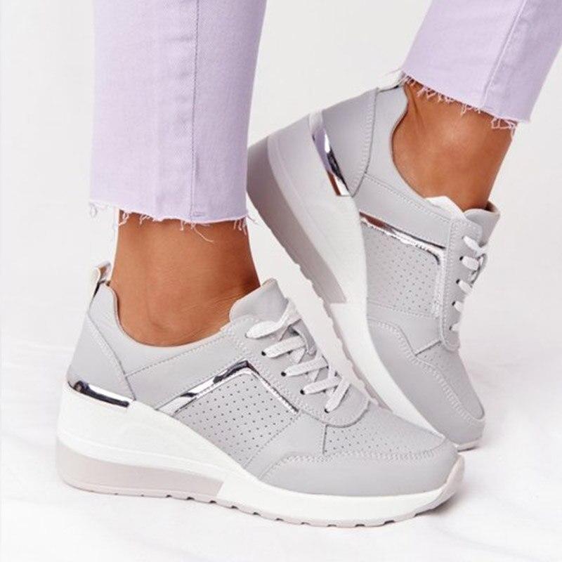 Damskie Wiosenne Sneakersy Z Poduszką Powietrzną Wsparciem Łuku Stopy I Oddychającą Cholewką Elastyczną Podeszwą