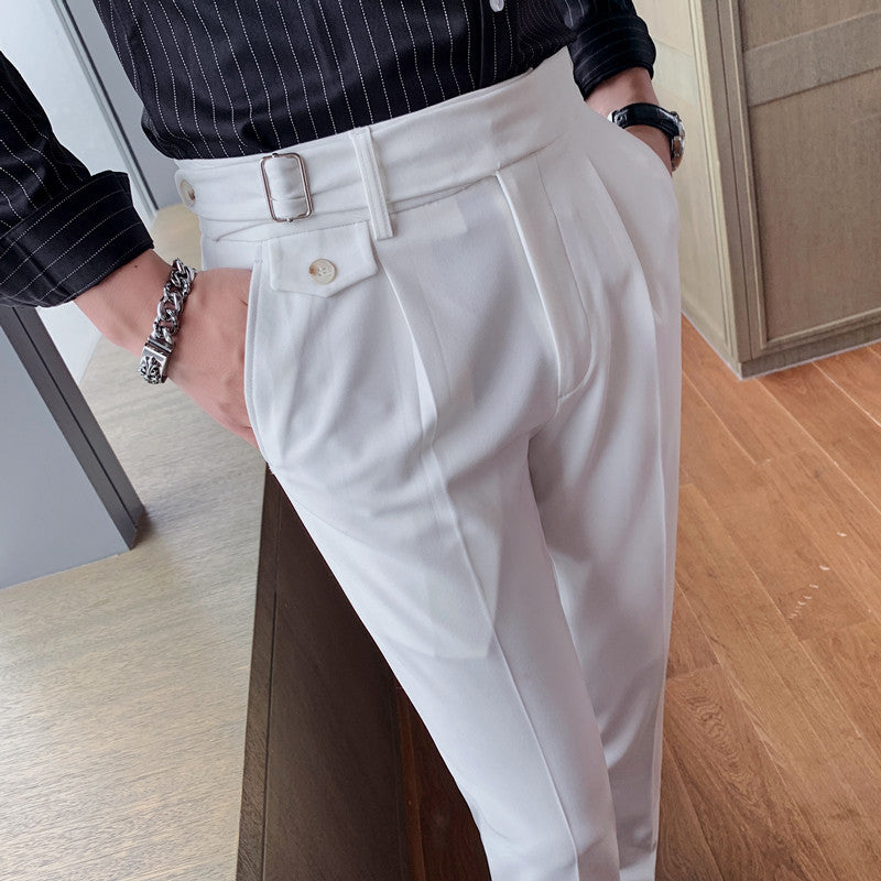 Męskie Spodnie Slim Fit Elastyczne Nowoczesny Krój