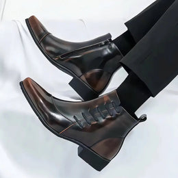 Buty Męskie Sznurowane I Zapinane Na Zamek Z Boku