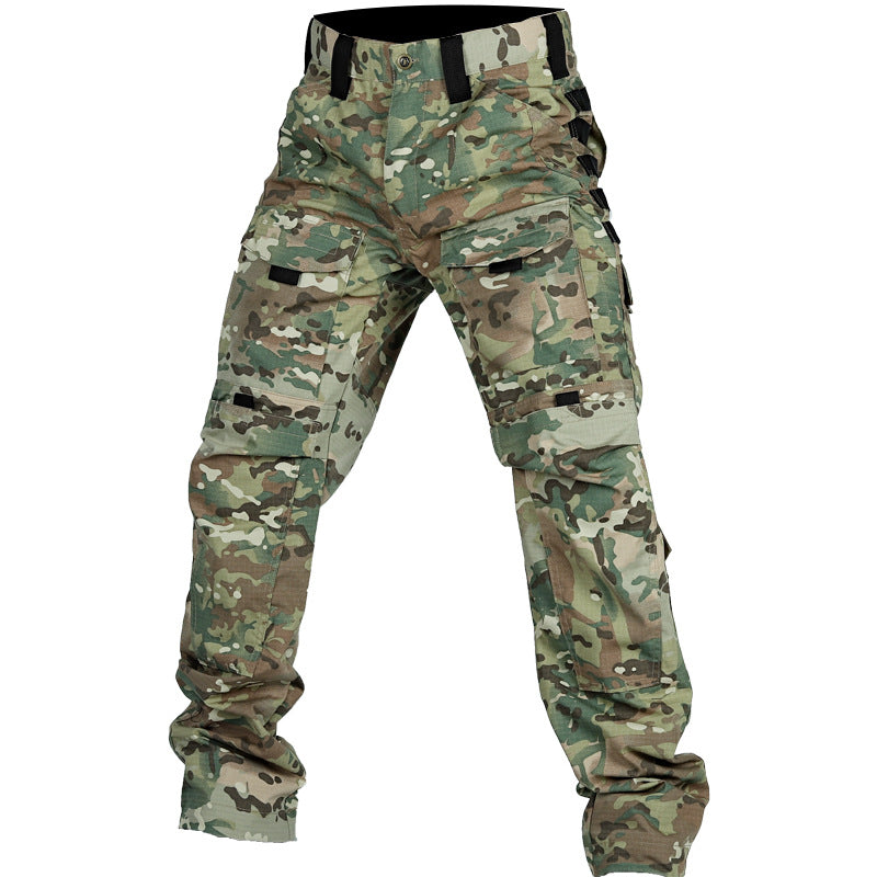 Meskie Spodnie Treningowe W Kamuflazu Z Wieloma Kieszeniami, Spodnie Outdoorowe