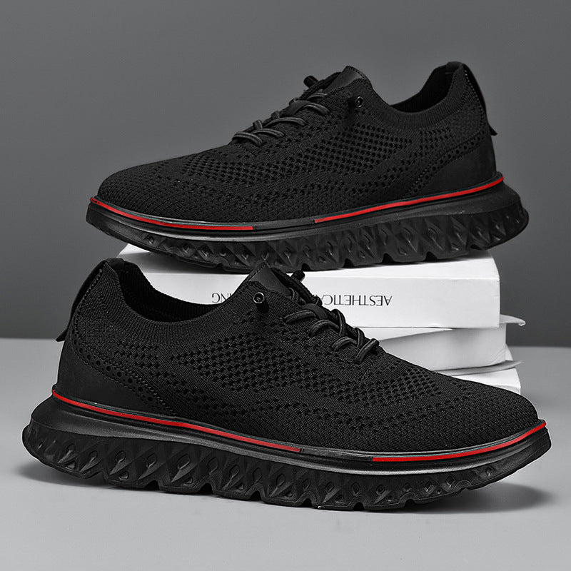 Męskie Lekkie Sneakersy Niskie Z Siateczkową Cholewką