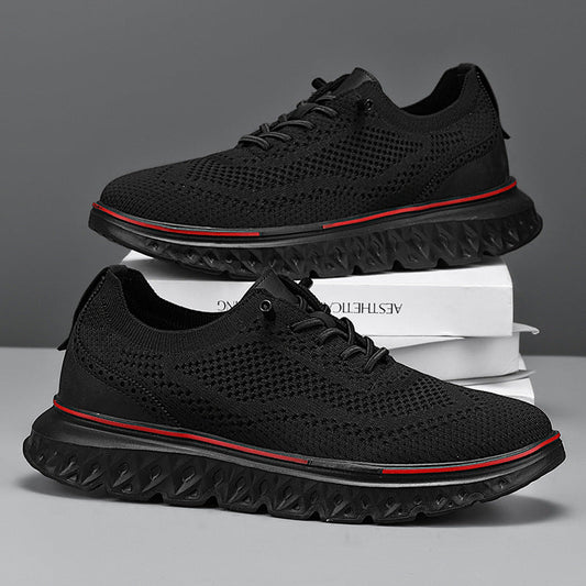 Męskie Lekkie Sneakersy Niskie Z Siateczkową Cholewką
