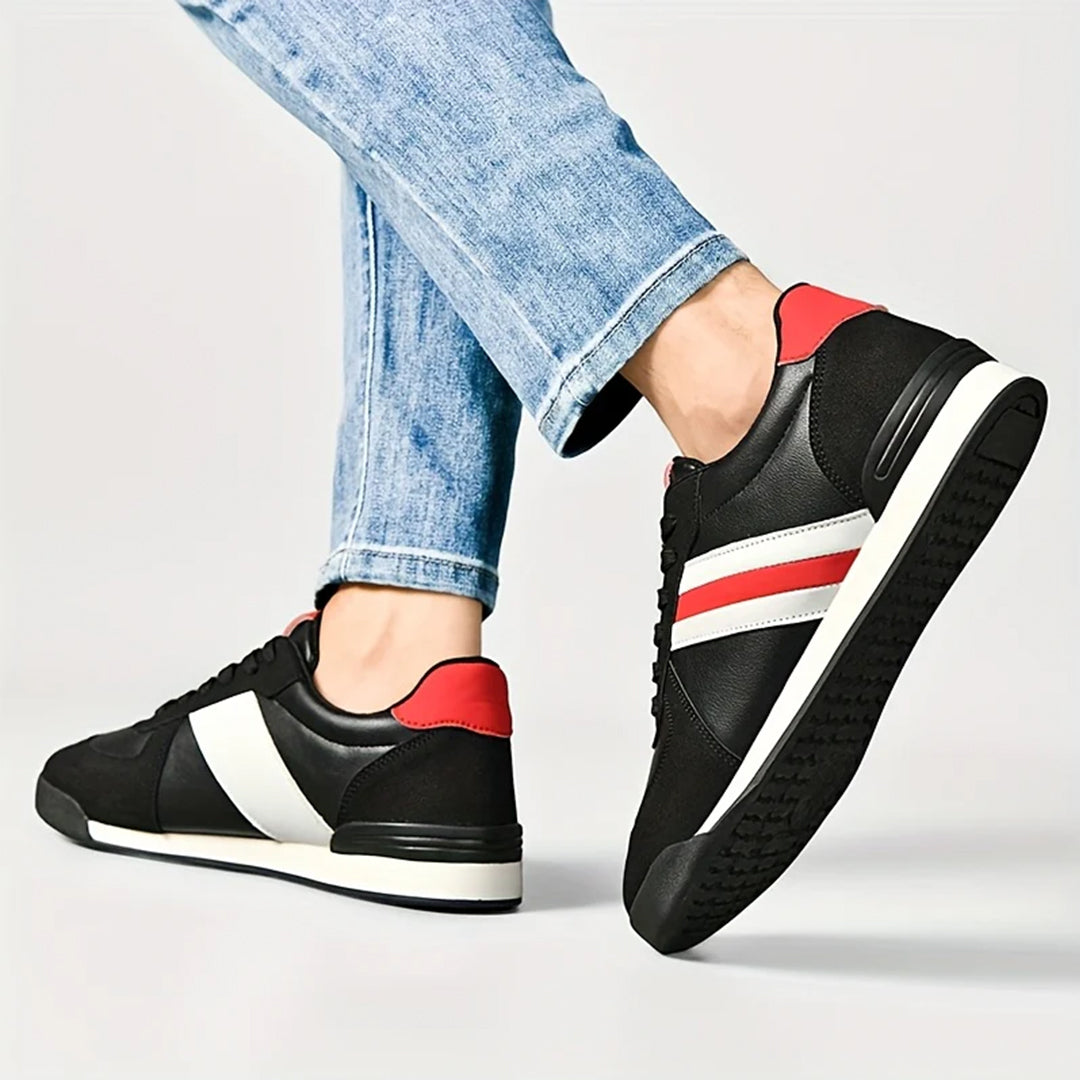 Męskie Sneakersy o Niskim Profilu z Paskami i Wygodnym Wnętrzem