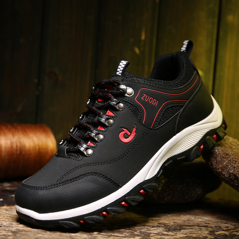 Męskie Buty Trekkingowe Niskie z Podeszwą MD i Sznurowaniem