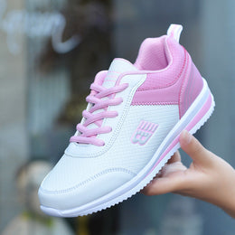 Damskie Sportowe Sneakersy Sznurowane z Okrągłym Noskiem i Lekką Podeszwą EVA