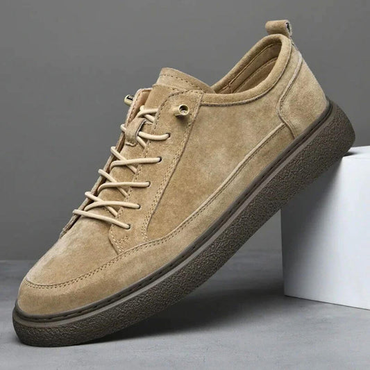 Męskie Sneakersy O Zamszowym Wyglądzie Ze Sznurowaniem I Gumową Podeszwą
