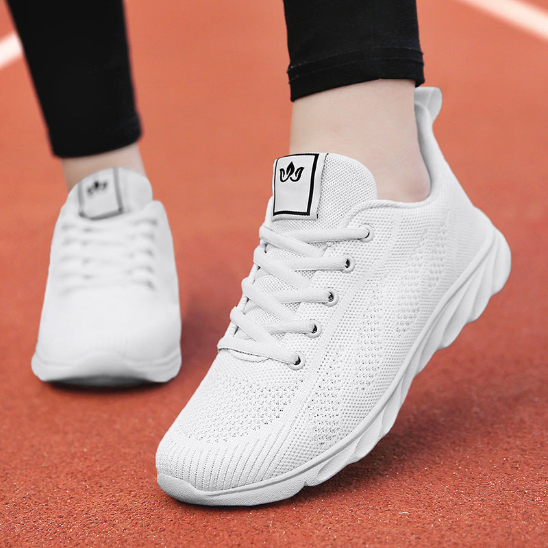 Damskie Sneakersy Sportowe z Oddychającą Siateczką, Podeszwą EVA i Sznurowaniem z Przodu