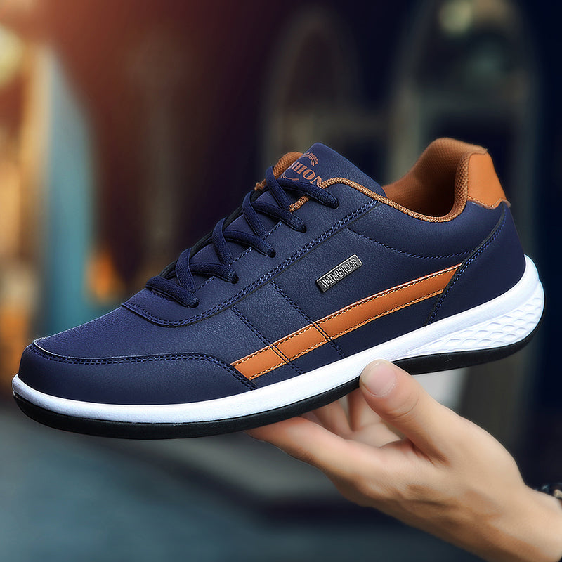 Męskie Sneakersy z Cholewką z Siatki i Grubą Podeszwą