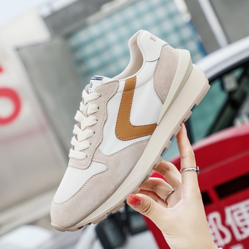Damskie Niskie Buty Sportowe Ze Sztucznej Skóry Z Okrągłym Noskiem I Paskiem Krzyżowym, Podeszwa Z Wiskozy
