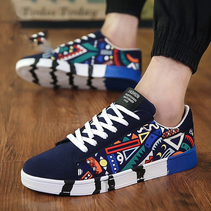 Męskie Sznurowane Buty Canvas w Stylu Sailing z Gumową Podeszwą i Niską Cholewką