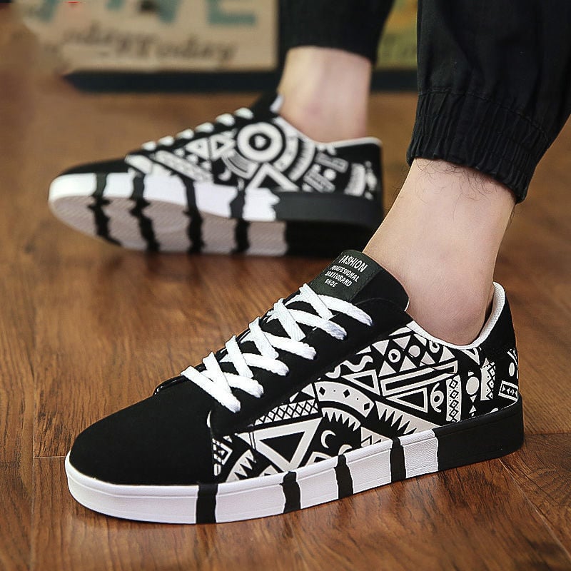 Męskie Sznurowane Buty Canvas w Stylu Sailing z Gumową Podeszwą i Niską Cholewką