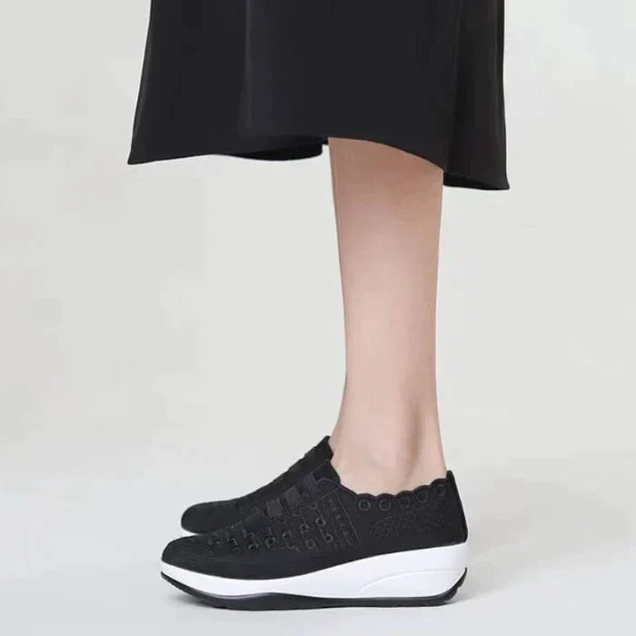 Męskie Letnie Buty Wsuwane Z Siateczkową Cholewką, Okrągłym Noskiem I Wsparciem Łuku Stopy