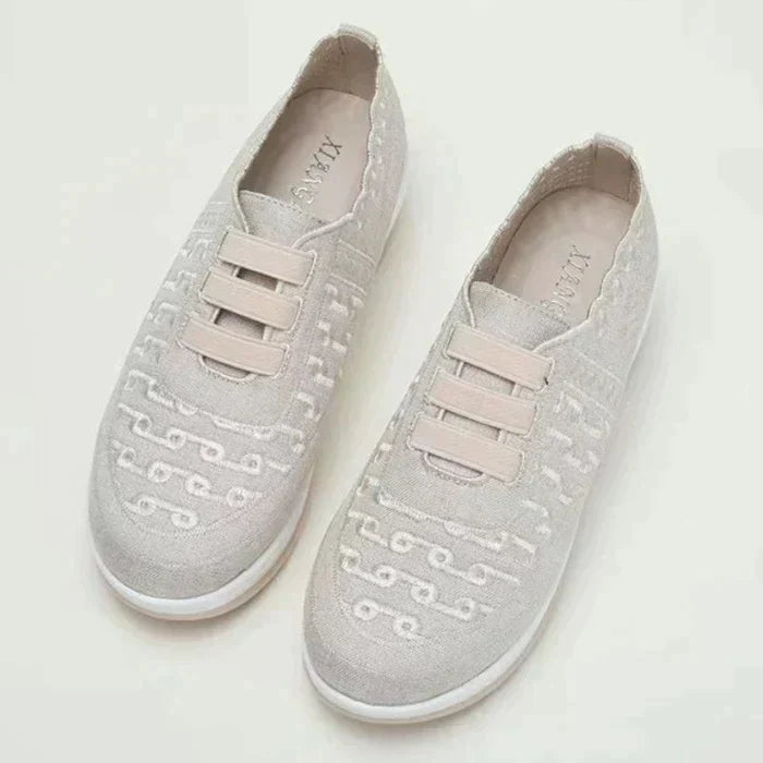Męskie Letnie Buty Wsuwane Z Siateczkową Cholewką, Okrągłym Noskiem I Wsparciem Łuku Stopy