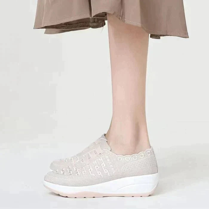 Męskie Letnie Buty Wsuwane Z Siateczkową Cholewką, Okrągłym Noskiem I Wsparciem Łuku Stopy