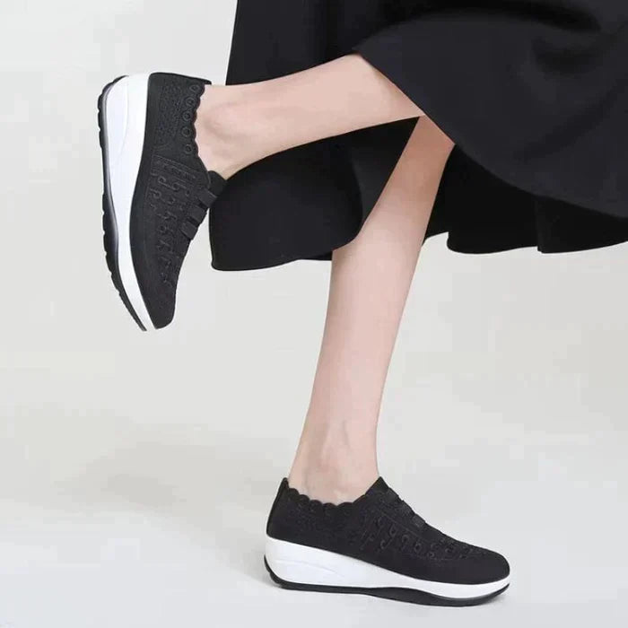 Męskie Letnie Buty Wsuwane Z Siateczkową Cholewką, Okrągłym Noskiem I Wsparciem Łuku Stopy