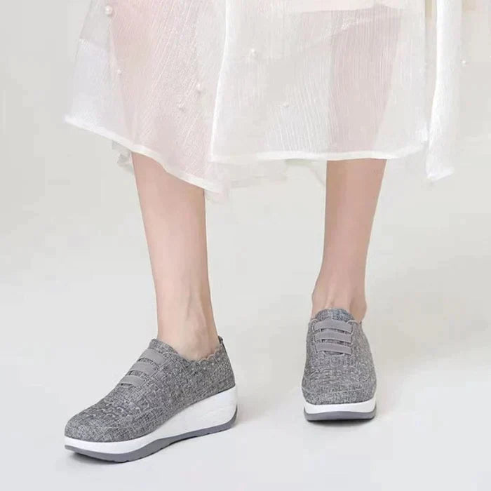 Męskie Letnie Buty Wsuwane Z Siateczkową Cholewką, Okrągłym Noskiem I Wsparciem Łuku Stopy