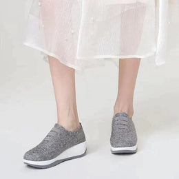 Męskie Letnie Buty Wsuwane Z Siateczkową Cholewką, Okrągłym Noskiem I Wsparciem Łuku Stopy