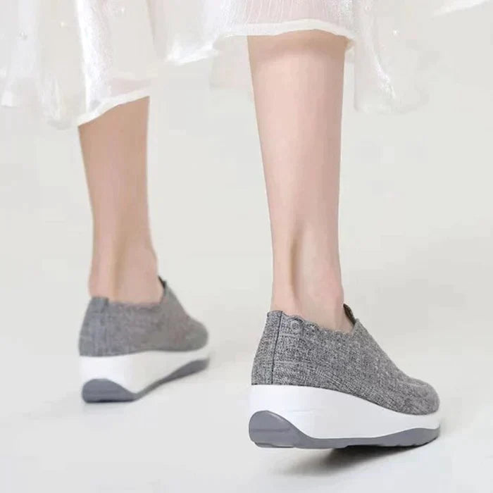 Męskie Letnie Buty Wsuwane Z Siateczkową Cholewką, Okrągłym Noskiem I Wsparciem Łuku Stopy