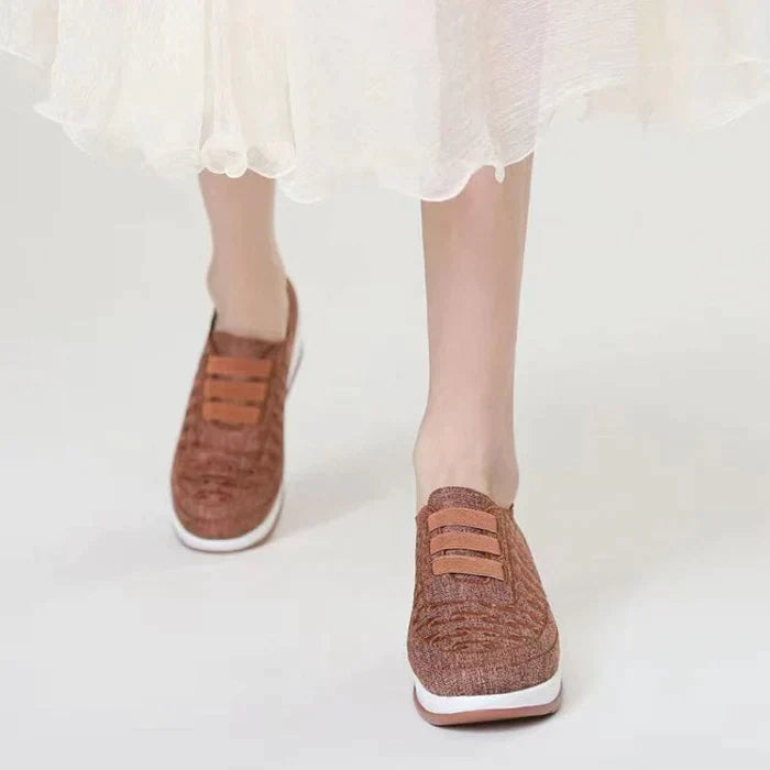Męskie Letnie Buty Wsuwane Z Siateczkową Cholewką, Okrągłym Noskiem I Wsparciem Łuku Stopy