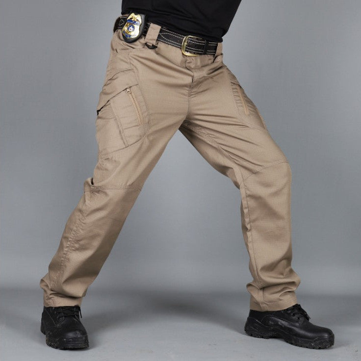 Meskie Spodnie Outdoorowe Z Wysokim Stanem, Proste, Lekkie