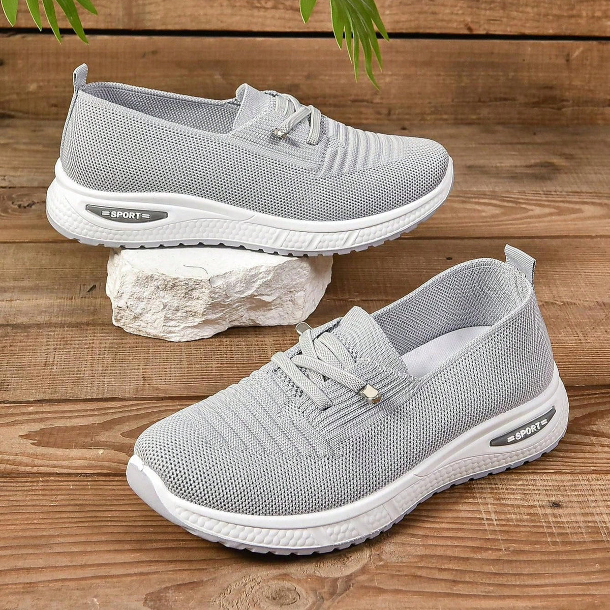Damskie Sneakersy Wsuwane z Szerokim Noskiem
