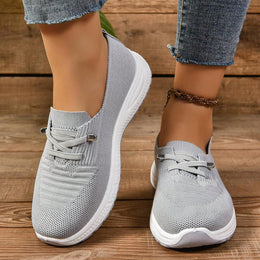 Damskie Sneakersy Wsuwane z Szerokim Noskiem