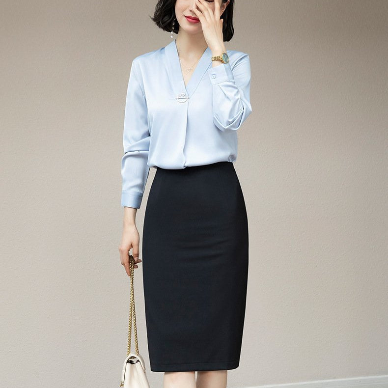 Damska Jesienno-Zimowa Spódnica Midi za Kolano, Slim Fit, w Stylu Welurowym z Wypełnieniem