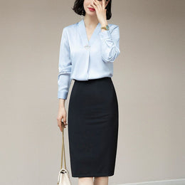 Damska Jesienno-Zimowa Spódnica Midi za Kolano, Slim Fit, w Stylu Welurowym z Wypełnieniem