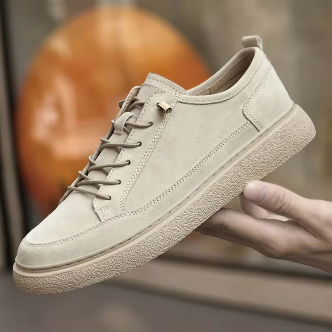 Męskie Sneakersy O Zamszowym Wyglądzie Ze Sznurowaniem I Gumową Podeszwą