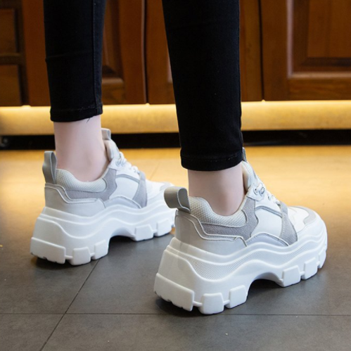 Damskie Buty do Biegania Lekki Model Oddychający z Okrągłym Noskiem i Gumową Podeszwą