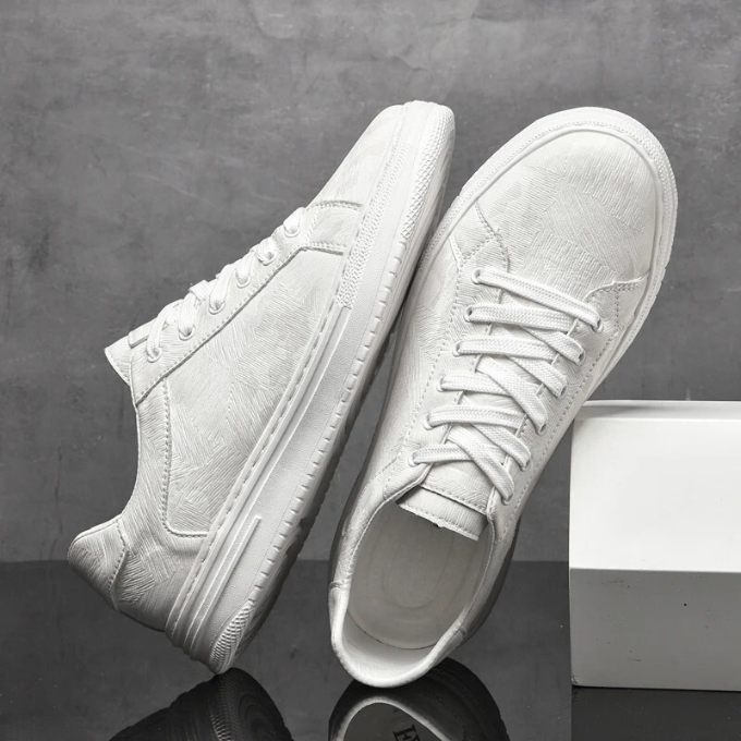 Męskie Sneakersy Przeszywana Cholewka Czysta Linia Sylwetki