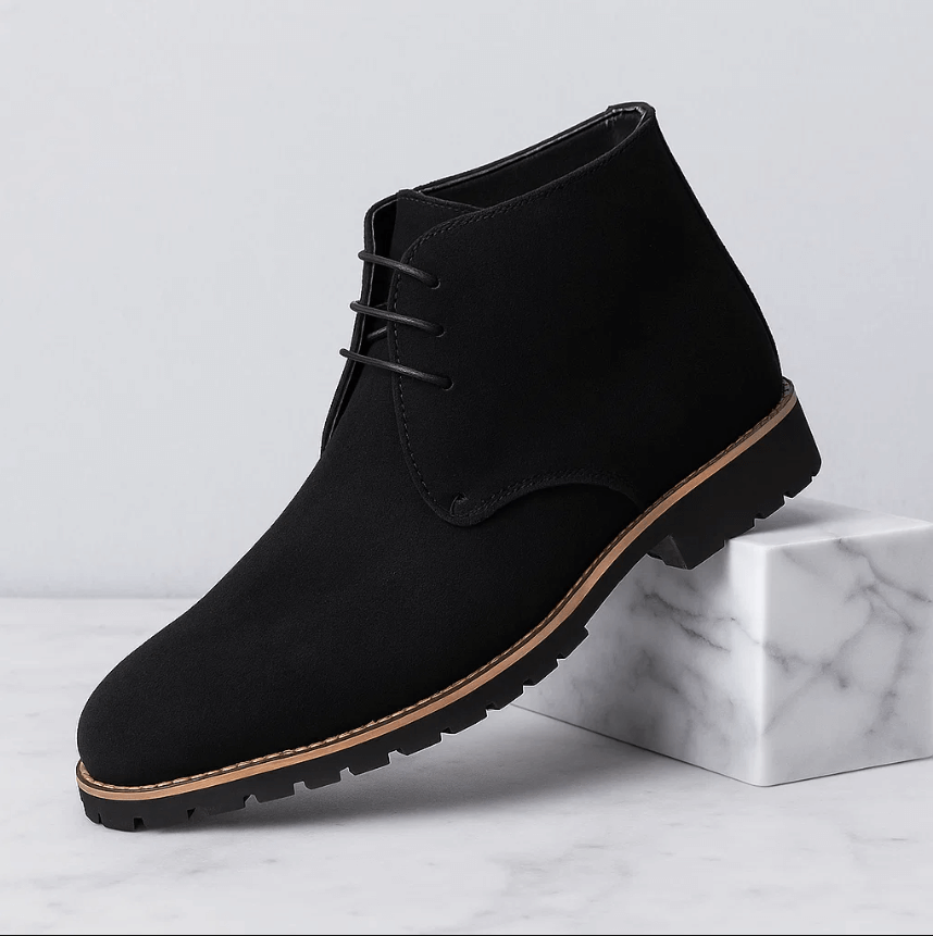 Buty Męskie Za Kostkę Z Profilowaną Podeszwą