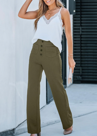 Damskie Spodnie Elastyczne Slim Fit z Gumką w Pasie