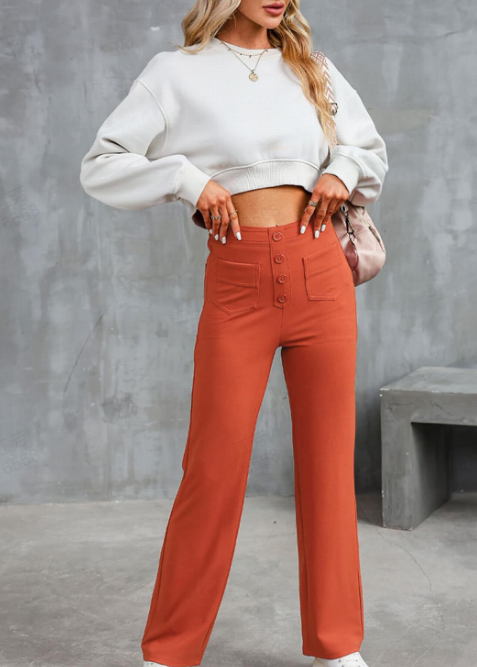 Damskie Spodnie Elastyczne Slim Fit z Gumką w Pasie
