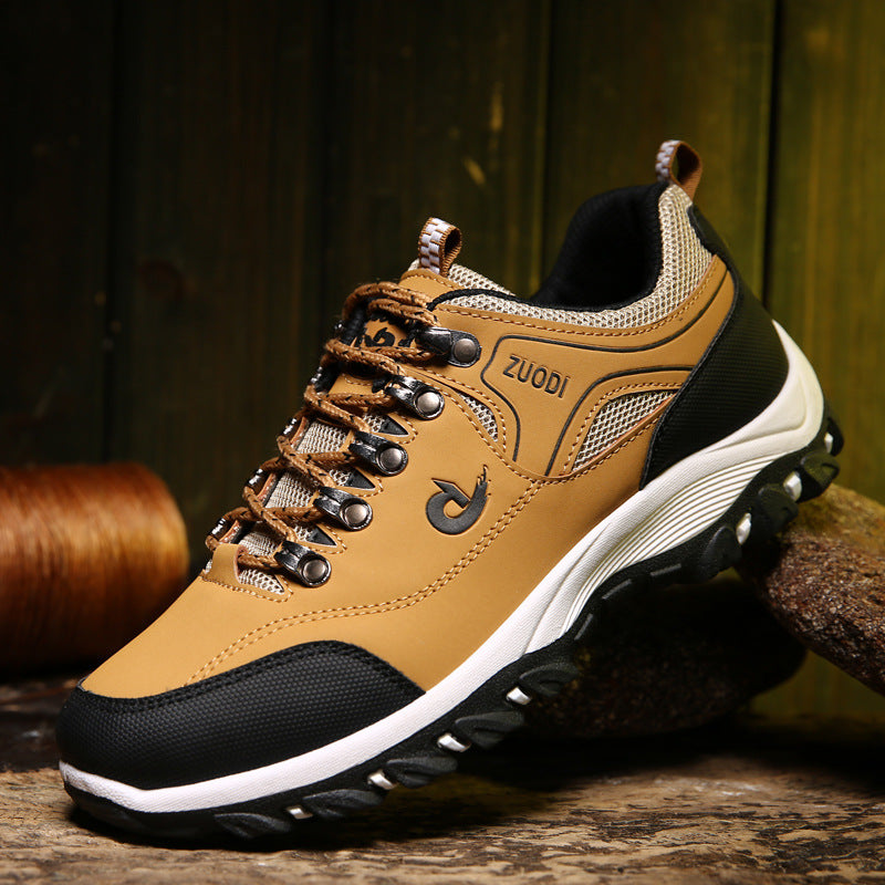 Męskie Buty Trekkingowe Niskie z Podeszwą MD i Sznurowaniem