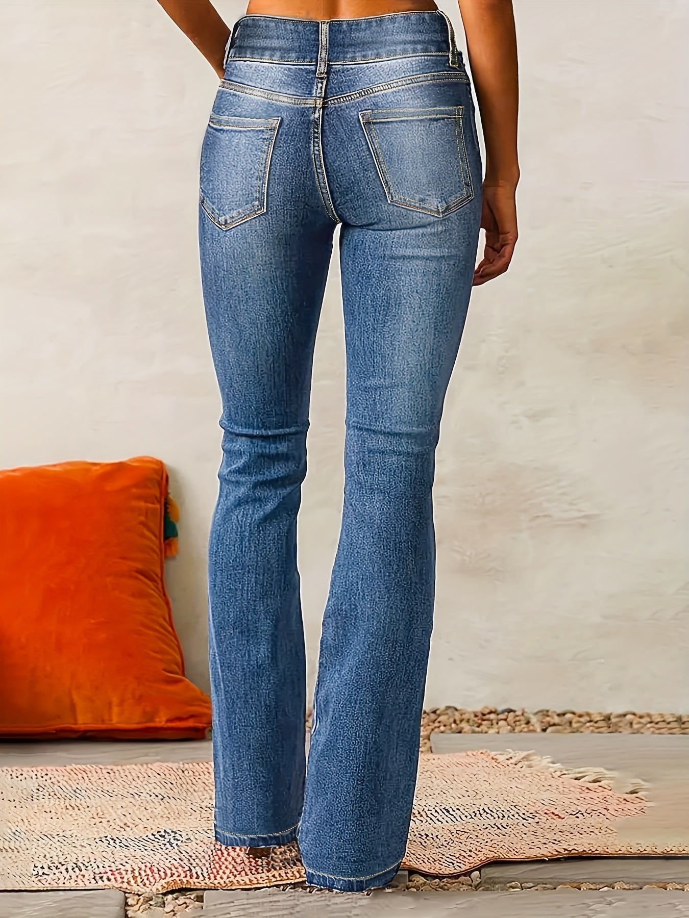 Damskie Jeansy Skinny z Wysokim Stanem i Detalami na Zamkach