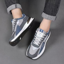 Męskie Buty Biegowe z Cholewką z Siatki i Designem Color Block