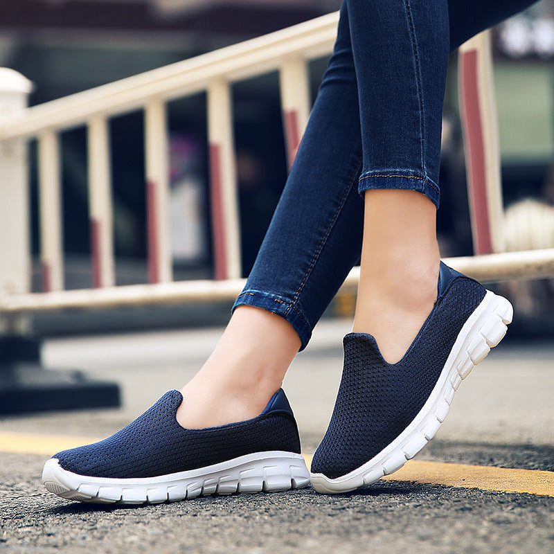 Damskie Buty Medyczne (Nurse Shoes) Plus Size z Płaskim Obcasem i Niskim Wycięciem