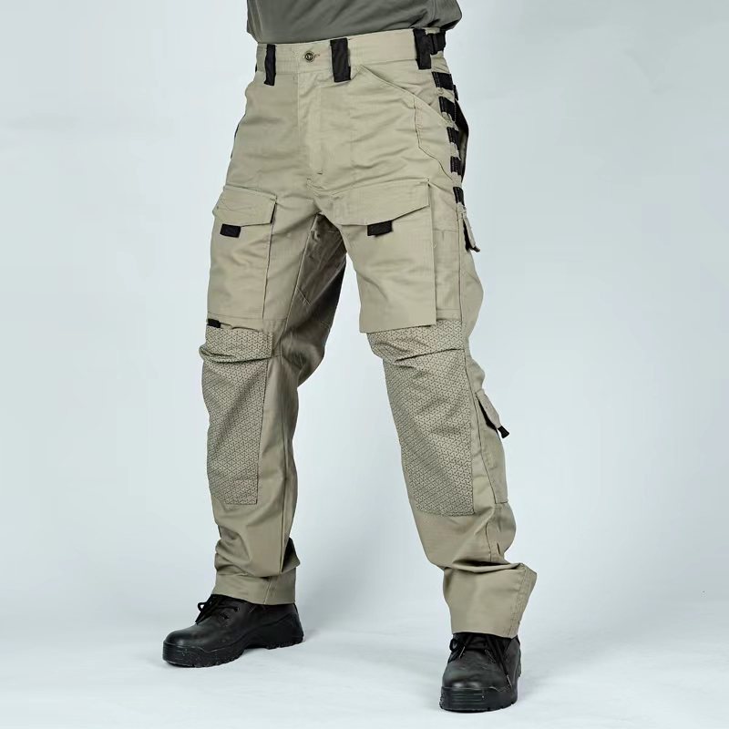 Meskie Spodnie Treningowe W Kamuflazu Z Wieloma Kieszeniami, Spodnie Outdoorowe