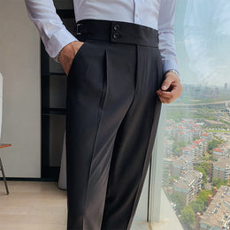 Męskie Spodnie Slim Fit Elastyczne Nowoczesny Krój